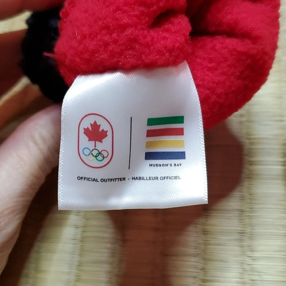 CAN Red & White Kids Mittens with Black Cuffs